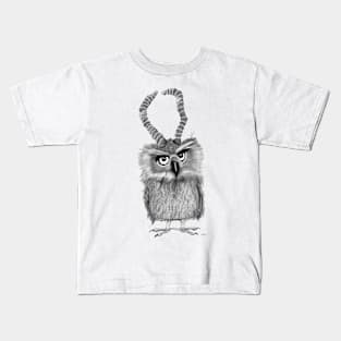 owl with horn Kids T-Shirt